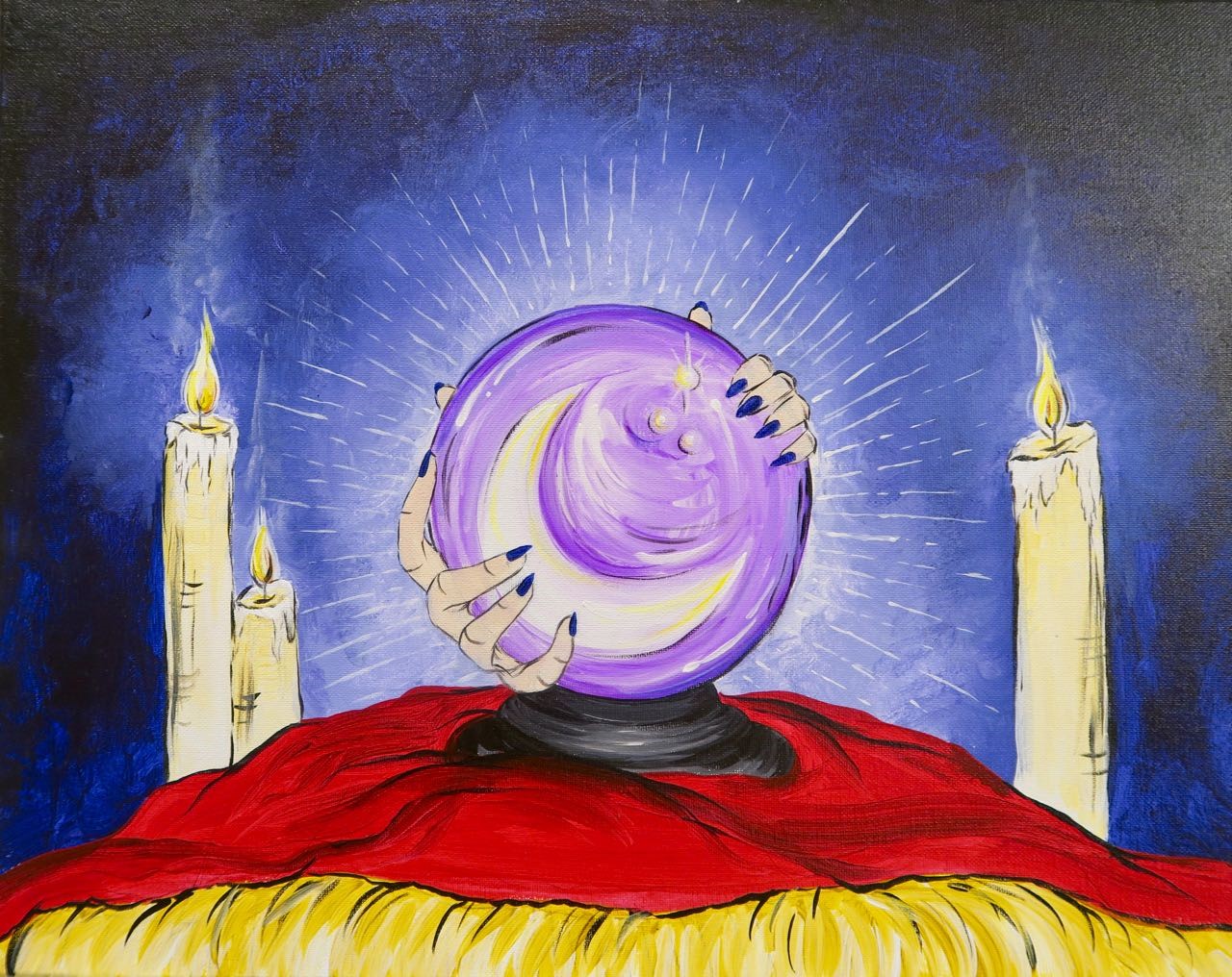 1280x1016 Halloween Class - The Crystal Ball Painting