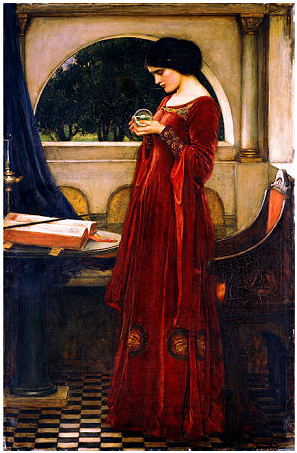 297x453 Scrying - The Crystal Ball Painting