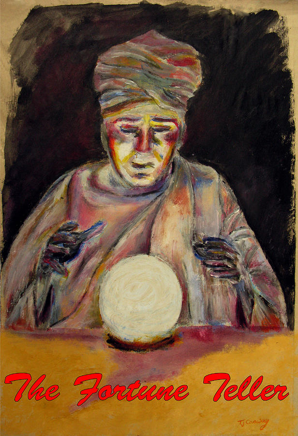 616x900 The Fortune Teller And The Crystal Ball Painting By Tom Conway - The Crystal Ball Painting