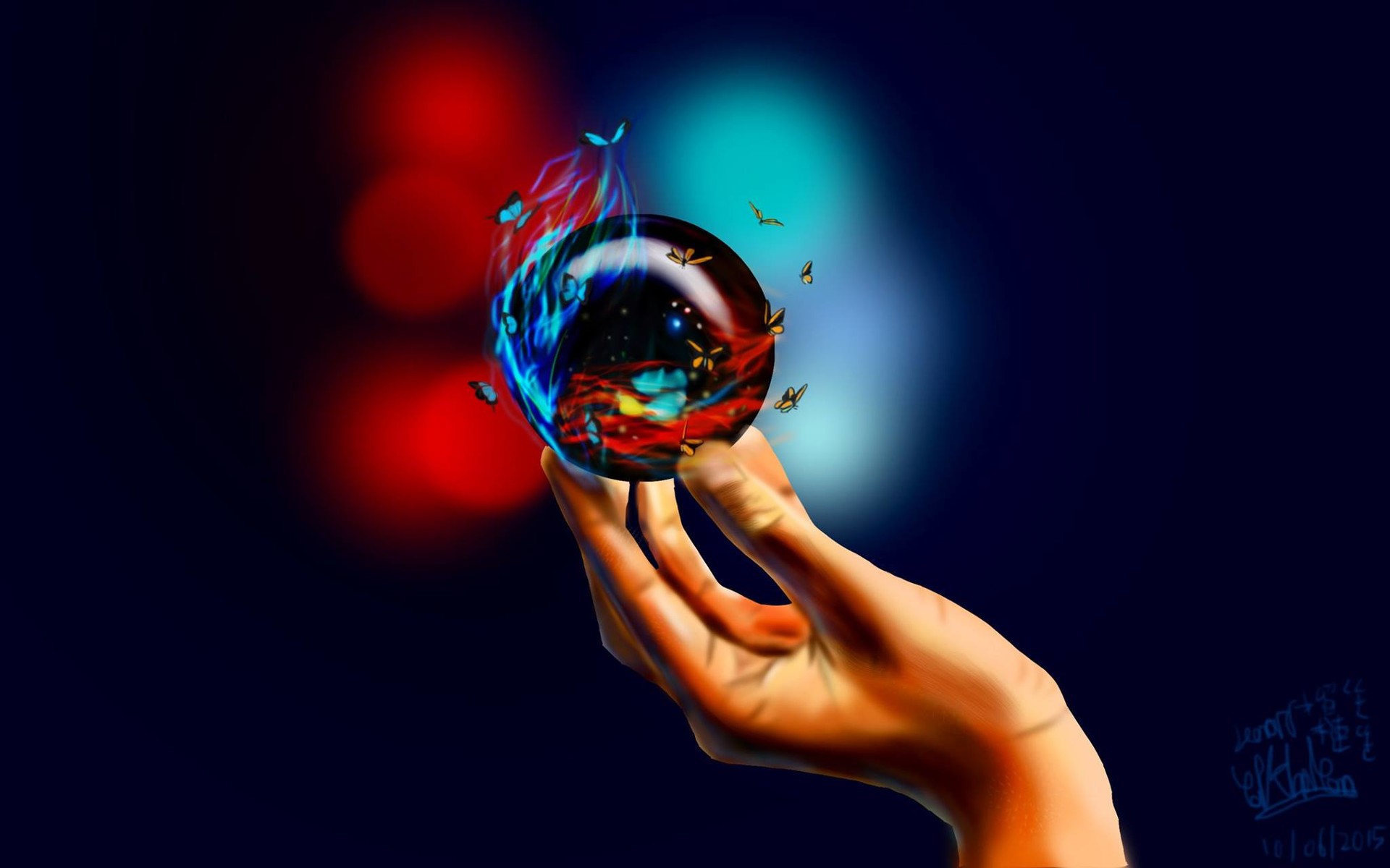 1920x1200 Durian Leonard Yap - The Crystal Ball Painting