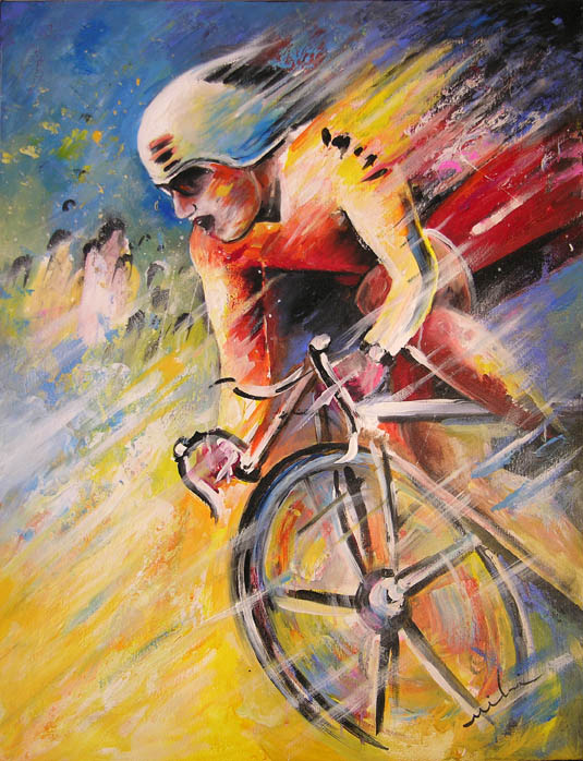 535x698 The Art Of Cycling 01 Infinity + Some + 2 - The Cyclist Painting