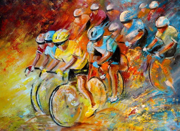 709x519 Winning Le Tour De France - The Cyclist Painting