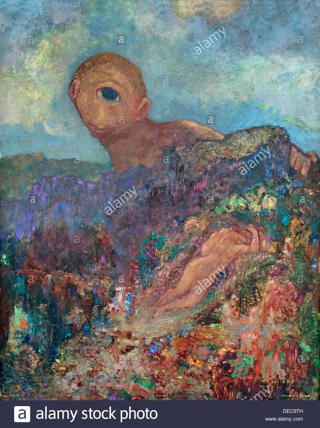 1040x1390 The Cyclops 1914 Odilon Redon 1840 1916 France French Stock Photo - The Cyclops Painting