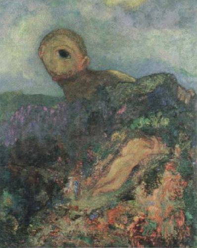 398x500 The Cyclops Odilon Redon - The Cyclops Painting