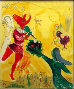 250x300 Marc Chagall The Dance Color Lithograph After A Painting, 1950 - The Dance Painting