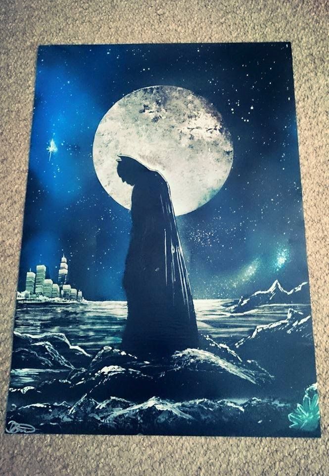 665x960 How To Spray Paint Art - The Dark Knight Painting
