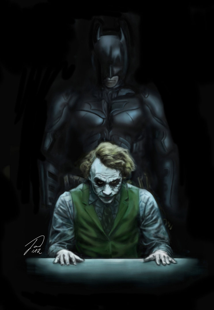 743x1075 Speed Painting Of The Dark Knight By Joanloko - The Dark Knight Painting