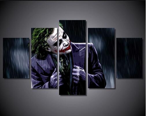 505x402 5 Piece No Framed Hd Printed The Joker The Dark Knight Painting - The Dark Knight Painting