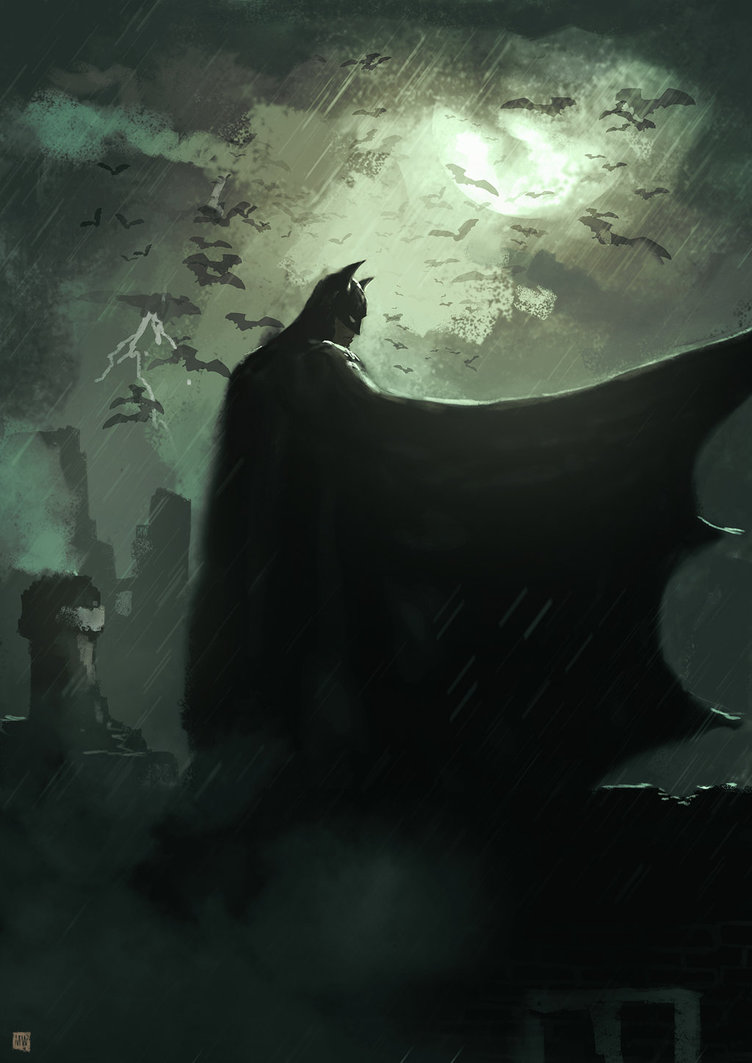 The Dark Knight Painting at PaintingValley.com | Explore collection of ...