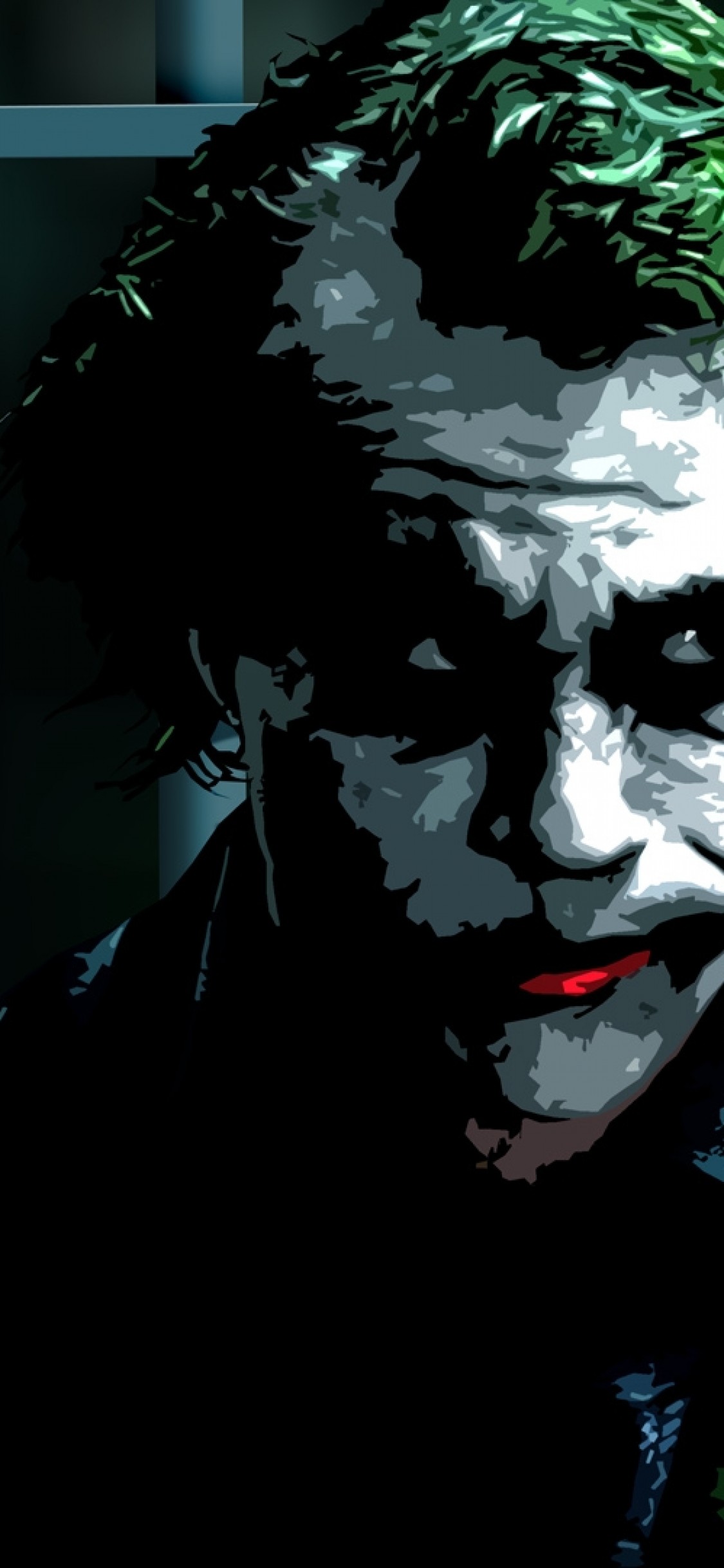 1125x2436 Download 1125x2436 The Dark Knight, Joker, Heath Ledger, Painting - The Dark Knight Painting