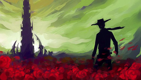 600x343 The Dark Tower Doodle By Atomic - The Dark Tower Painting
