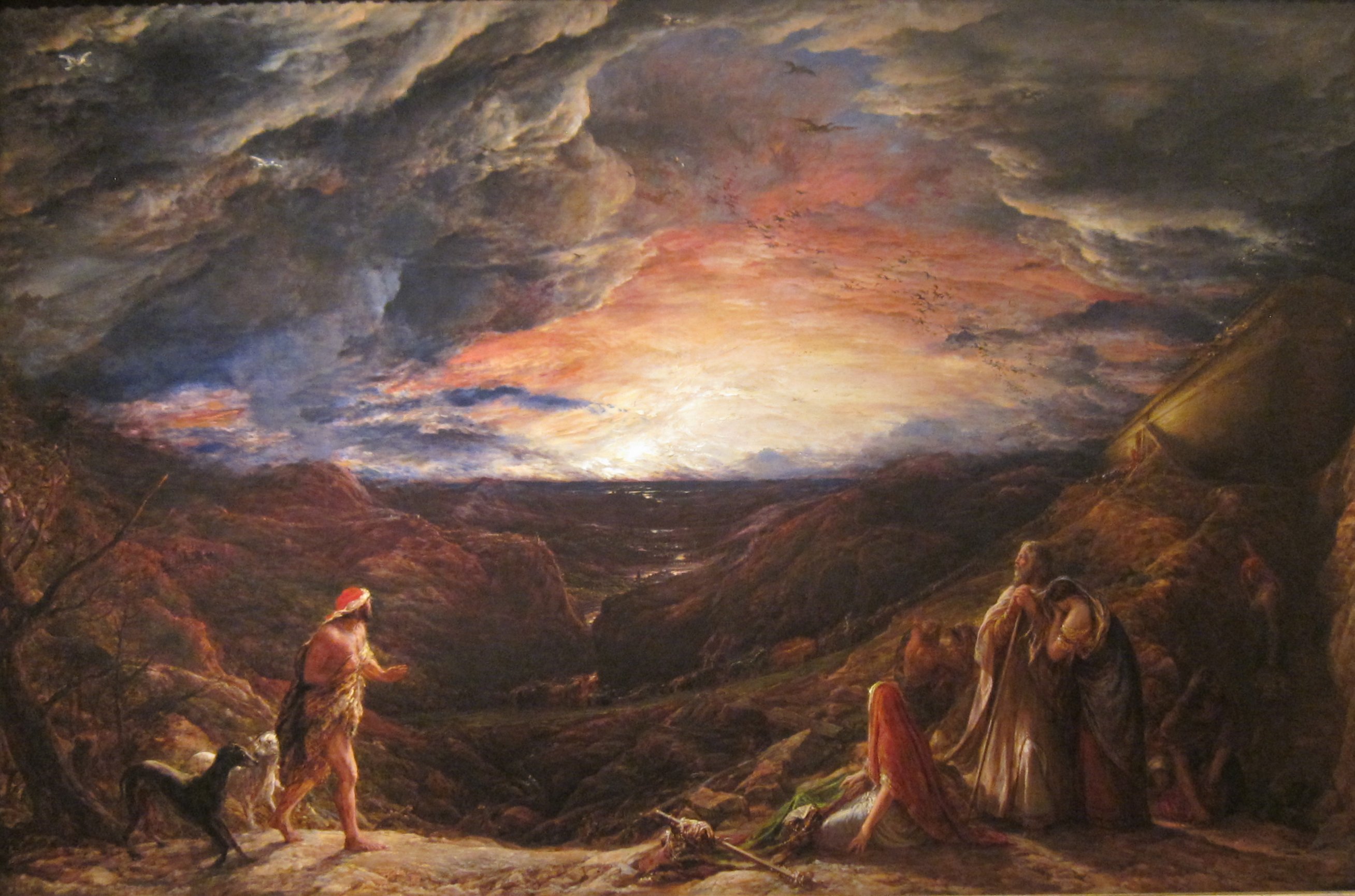 2616x1731 File'Noah, The Eve Of The Deluge' By John Linnell, 1848,.jpg - The Deluge Painting