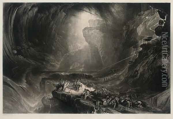 600x414 The Deluge Oil Painting Reproduction By John Martin - The Deluge Painting