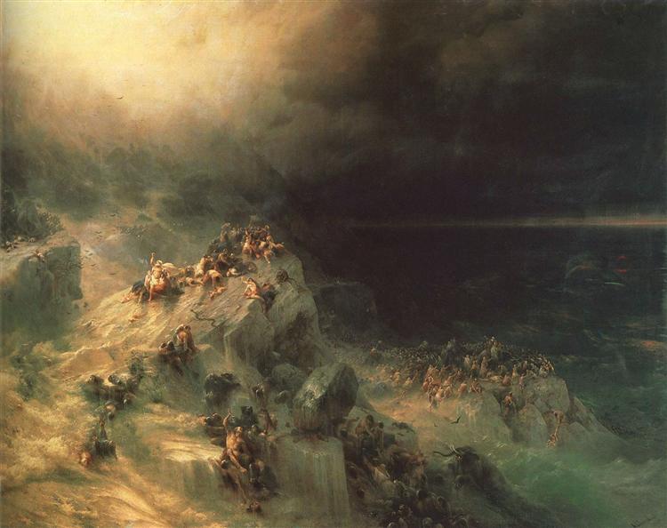 750x594 Deluge, 1864 - The Deluge Painting