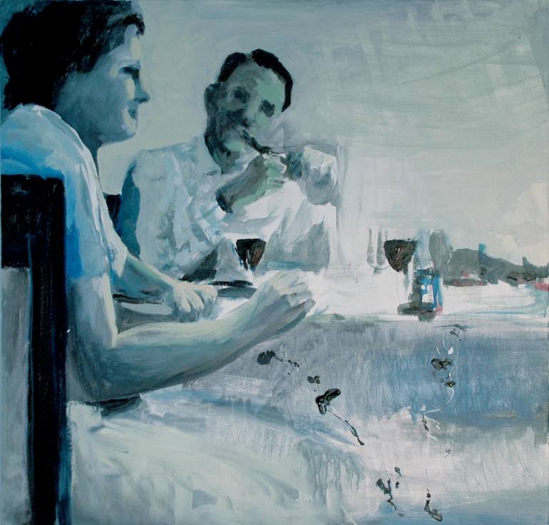 770x736 Saatchi Art At The Dinner Table Painting By Victor Van De Lande - The Dinner Painting
