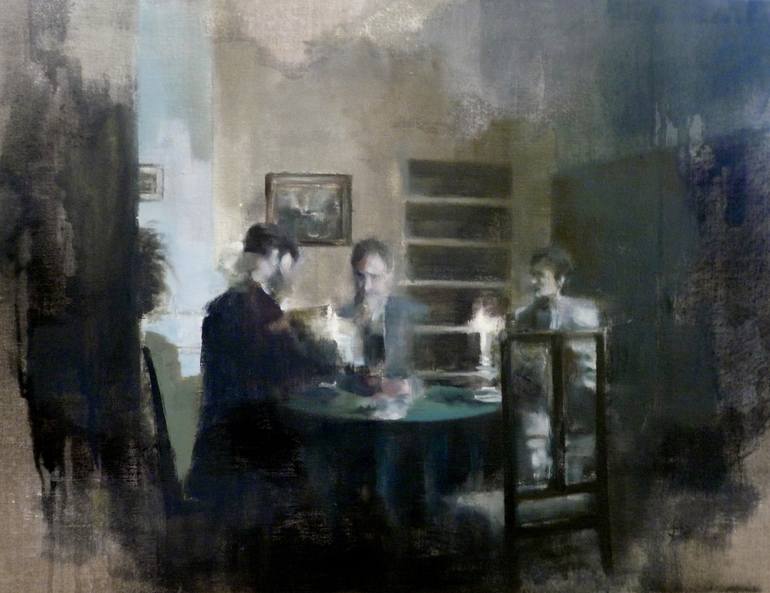 770x593 Saatchi Art The Dinner 1 Painting By Pierre Richir - The Dinner Painting