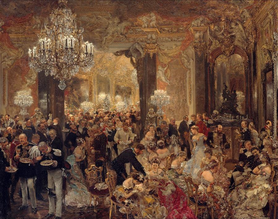 900x709 The Dinner At The Ball Painting Painting By Motionage Designs - The Dinner Painting