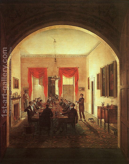 549x698 The Dinner Party 1821 Henry Sargent Reproduction 1st Art Gallery - The Dinner Painting