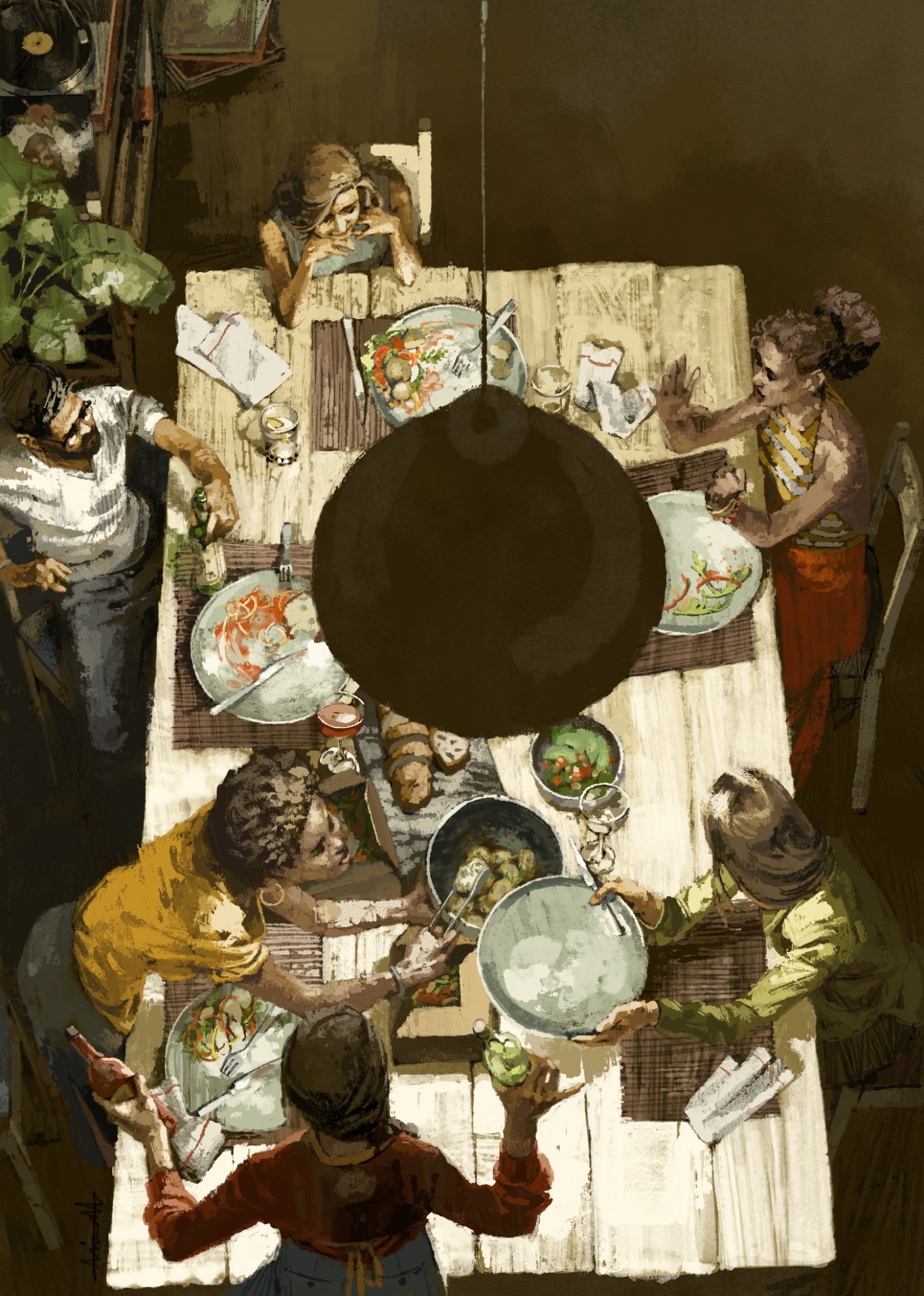 1400x1963 The Dinner Party Point Of View Southwest The Magazine - The Dinner Party Painting