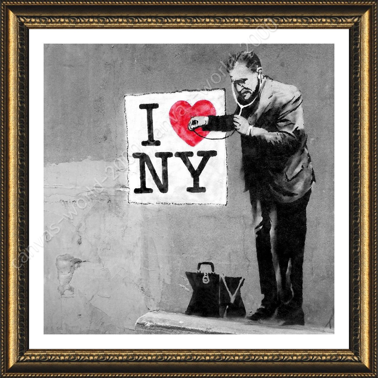 1300x1300 Framed Poster Banksy New York Doctor Banksy Oil Painting Print - The Doctor Painting Print
