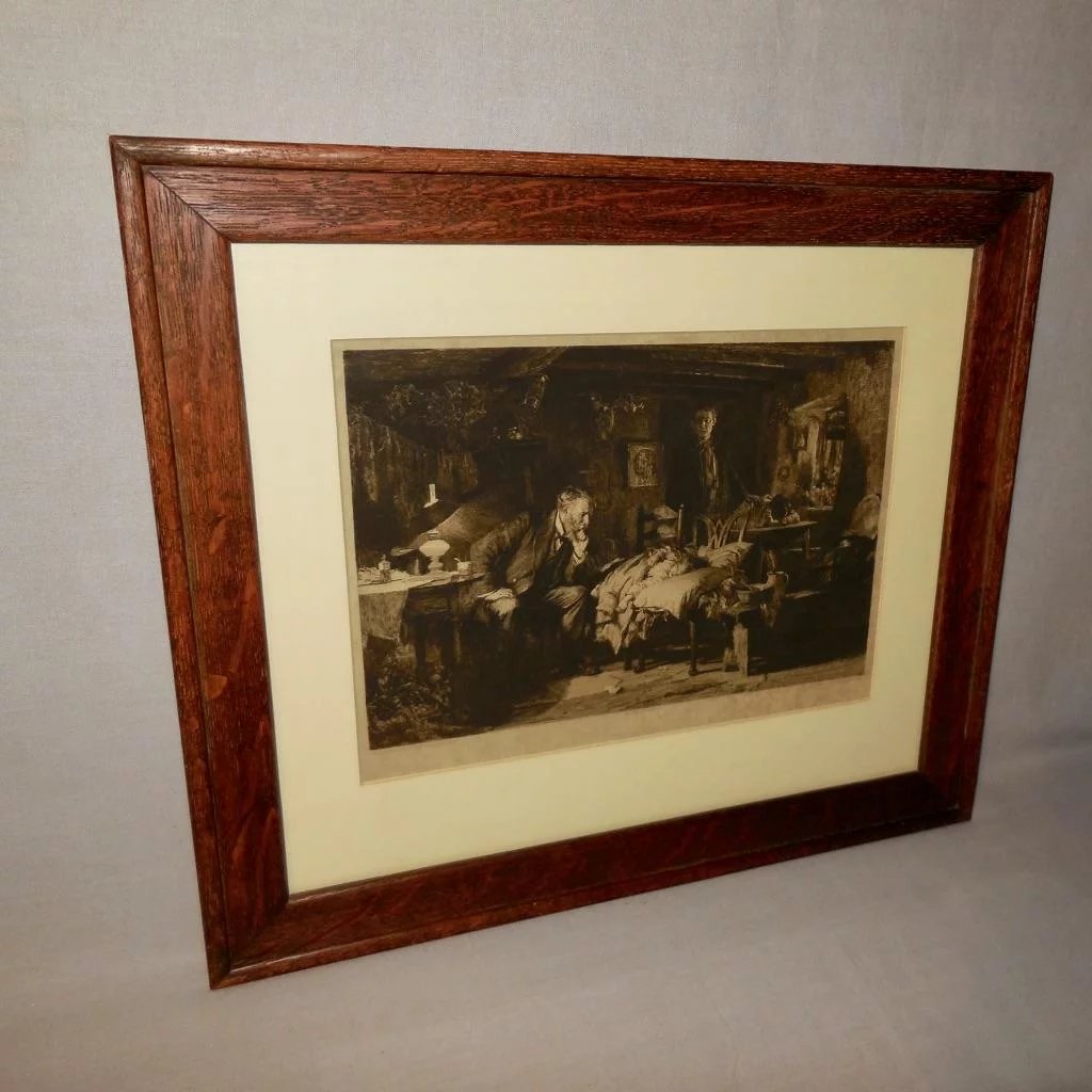 1024x1024 The Doctor With Sick Child - The Doctor Painting Print