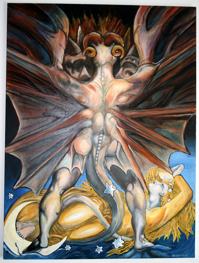 778x1028 The Great Red Dragon By Hcaep - The Dragon Painting