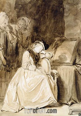 279x400 The Dreamer Fragonard Painting Reproduction 13270 Topofart - The Dreamer Painting