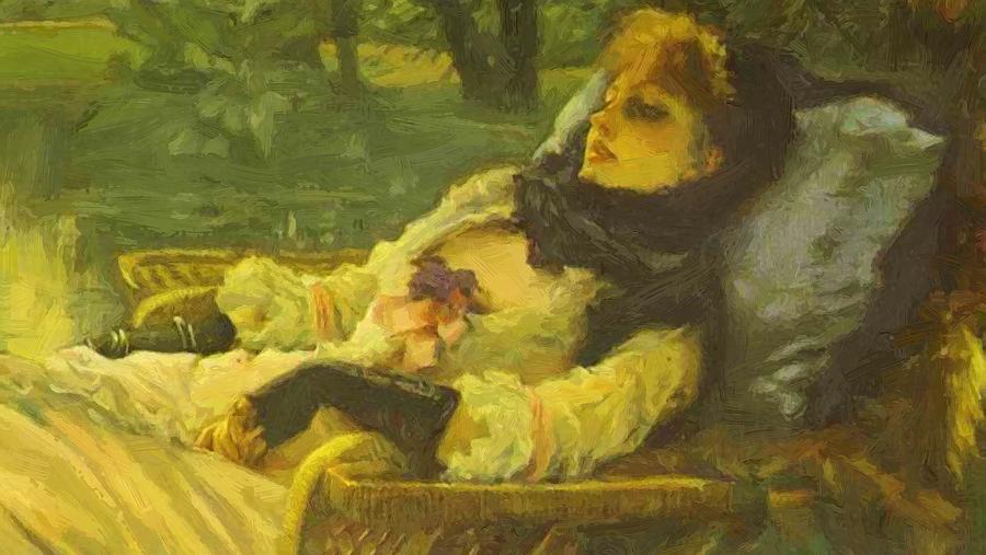 900x507 The Dreamer Summer Evening Painting By Tissot James - The Dreamer Painting