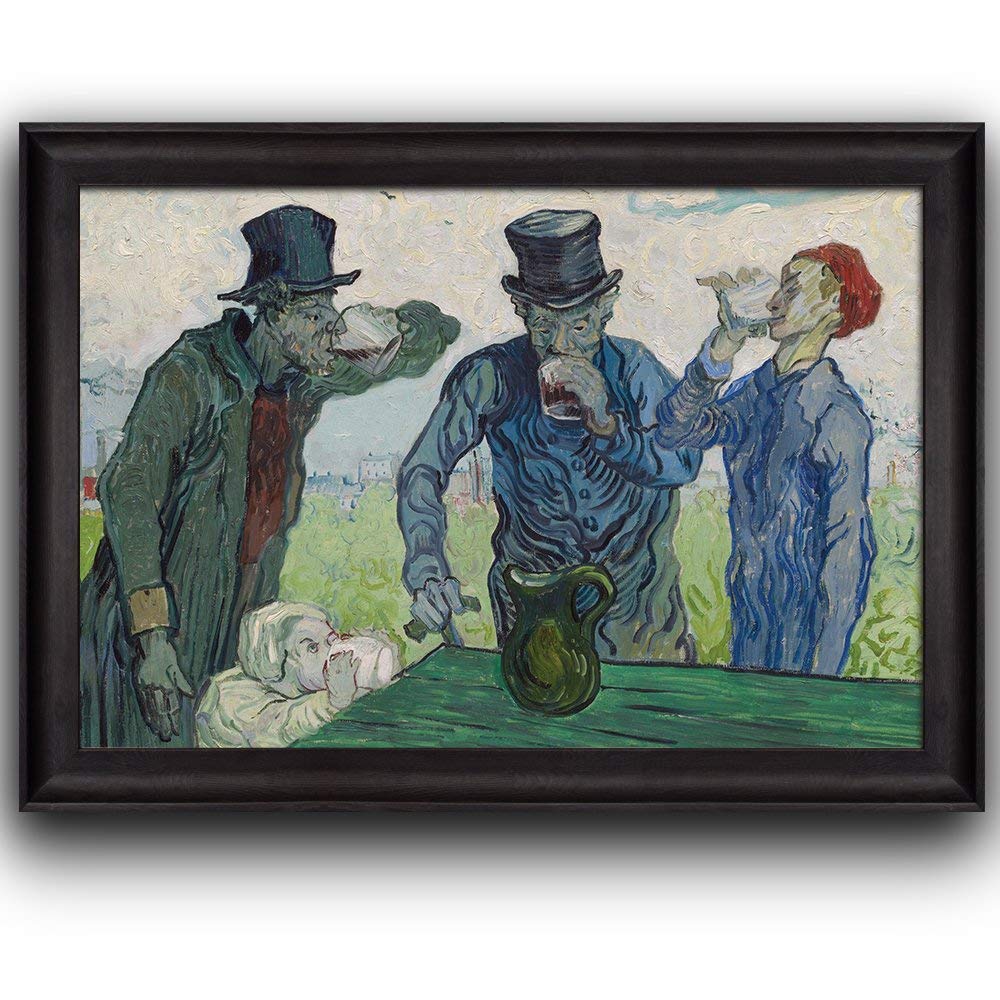 1000x1000 The Drinkers By Vincent Van Gogh Oil Painting Impressionist Artist - The Drinkers Painting
