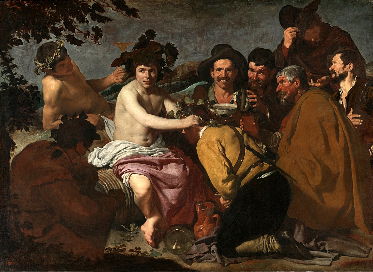 1199x875 The Triumph Of Bacchus - The Drinkers Painting