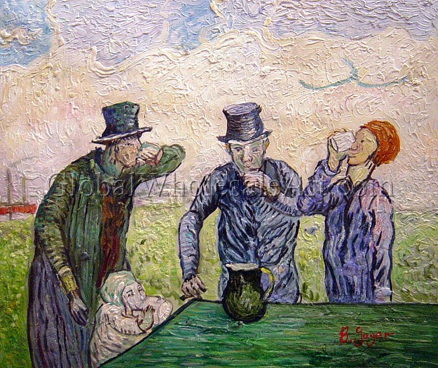 625x525 Vincent Van Gogh - The Drinkers Painting