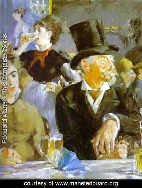 455x600 Edouard Manet - The Drinkers Painting