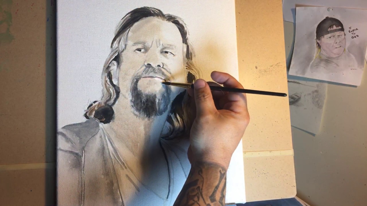 1280x720 The Big Lebowski Painting The Dude - The Dude Painting