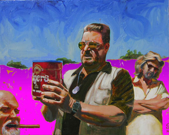 550x440 The Big Lebowski Series - The Dude Painting