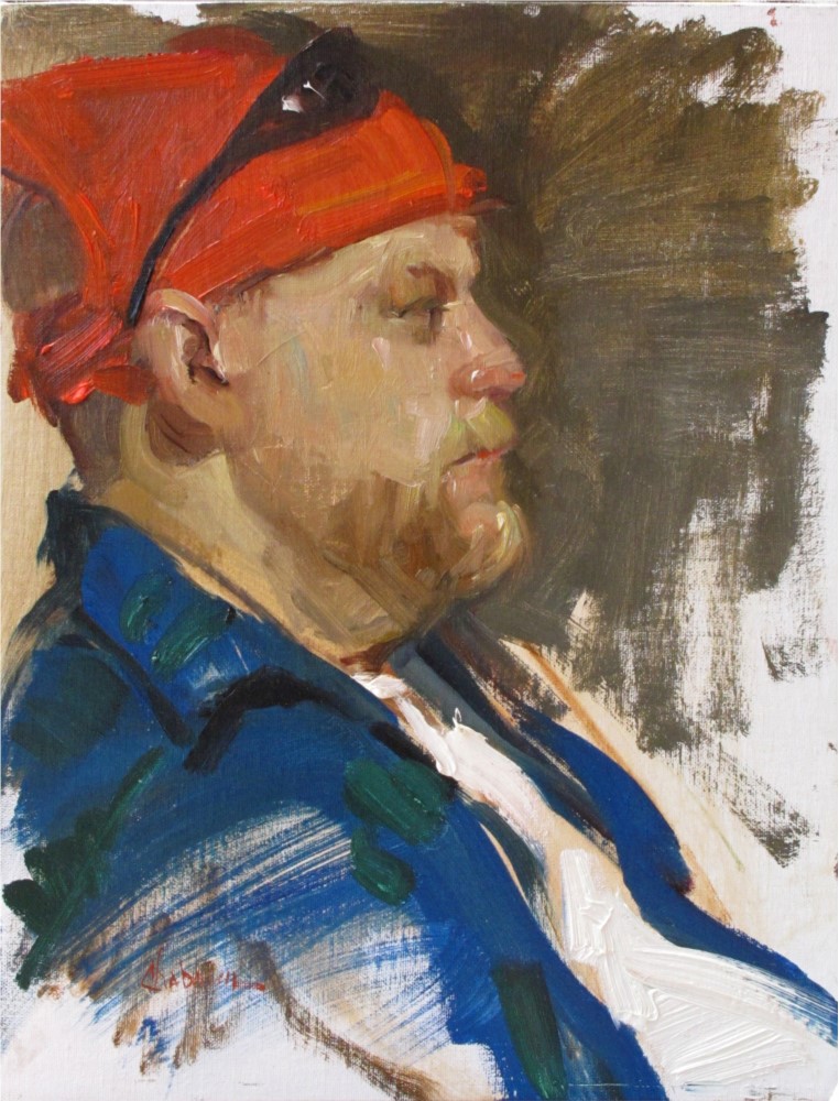 762x1000 Nancy Chaboun Painting The Dude Oil On Board - The Dude Painting