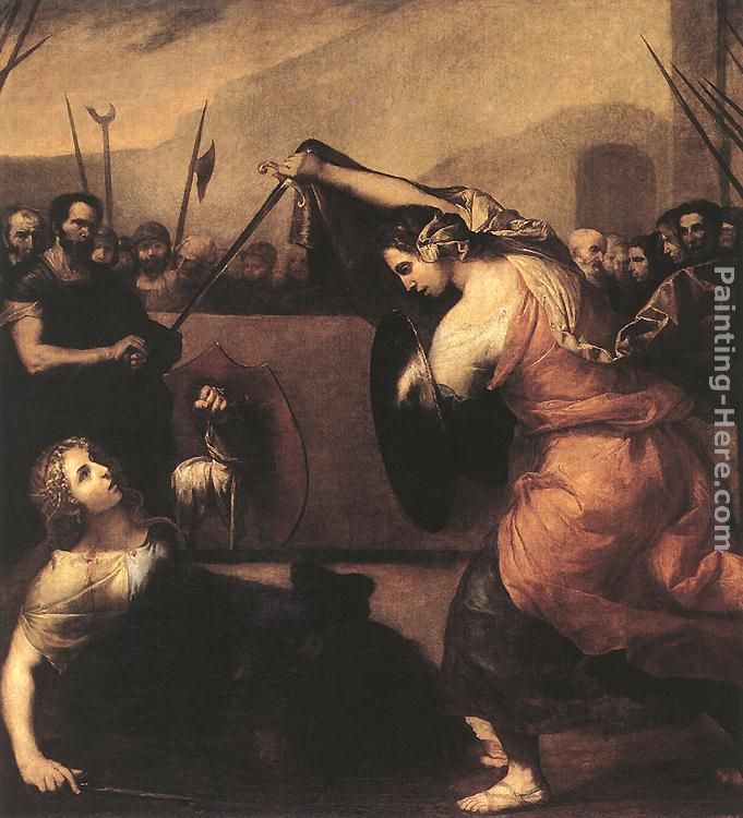 681x750 Jusepe De Ribera The Duel Of Isabella De Carazzi And Diambra De - The Duel Painting