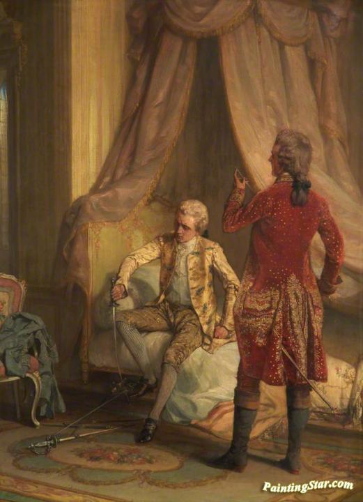 521x720 The Morning Of The Duel Artwork By Talbot Hughes Oil Painting - The Duel Painting