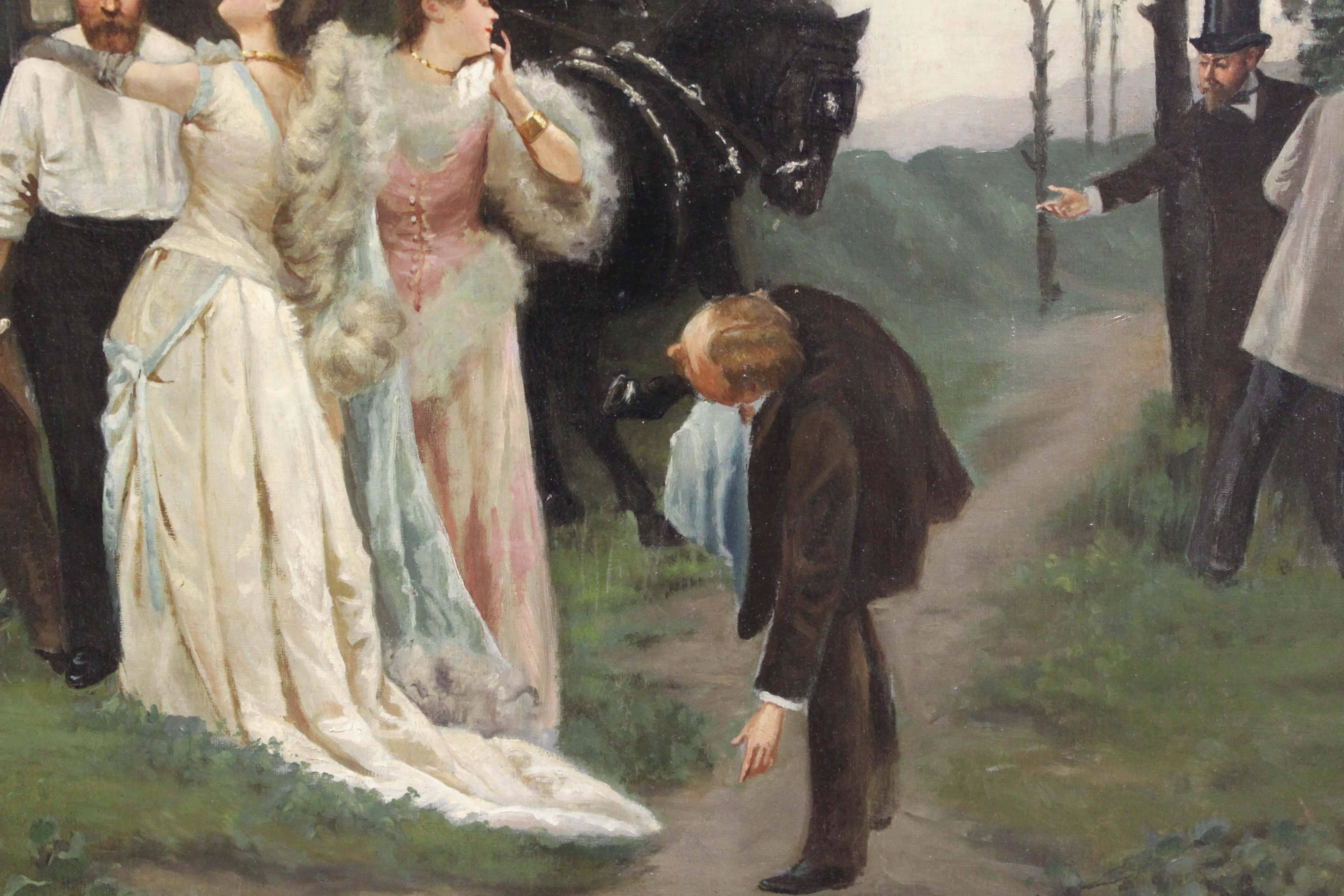 4752x3168 Georges Maroniez - The Duel Painting