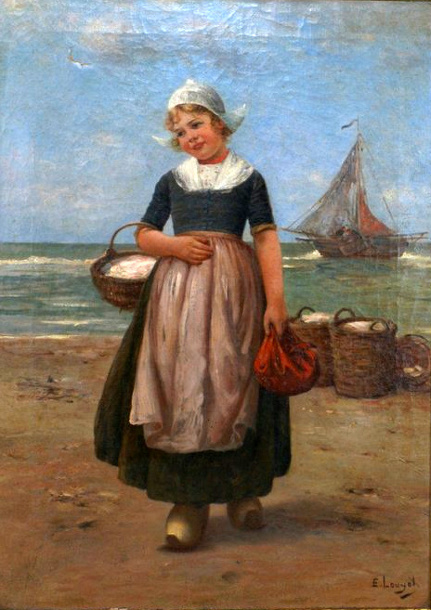 431x610 Edmond Louyot (1861 1920, French) I Am A Child - The Dutch Girl Painting