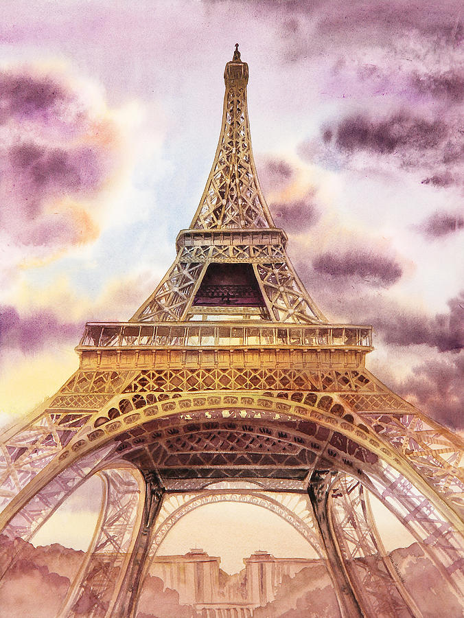 676x900 Eiffel Tower Paris France Painting By Irina Sztukowski - The Eiffel Tower Painting