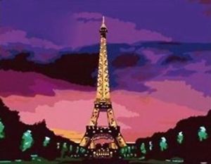 300x233 Paris Eiffel Tower Paint By Number Kit 50 X 40cm Diy Oil Painting - The Eiffel Tower Painting