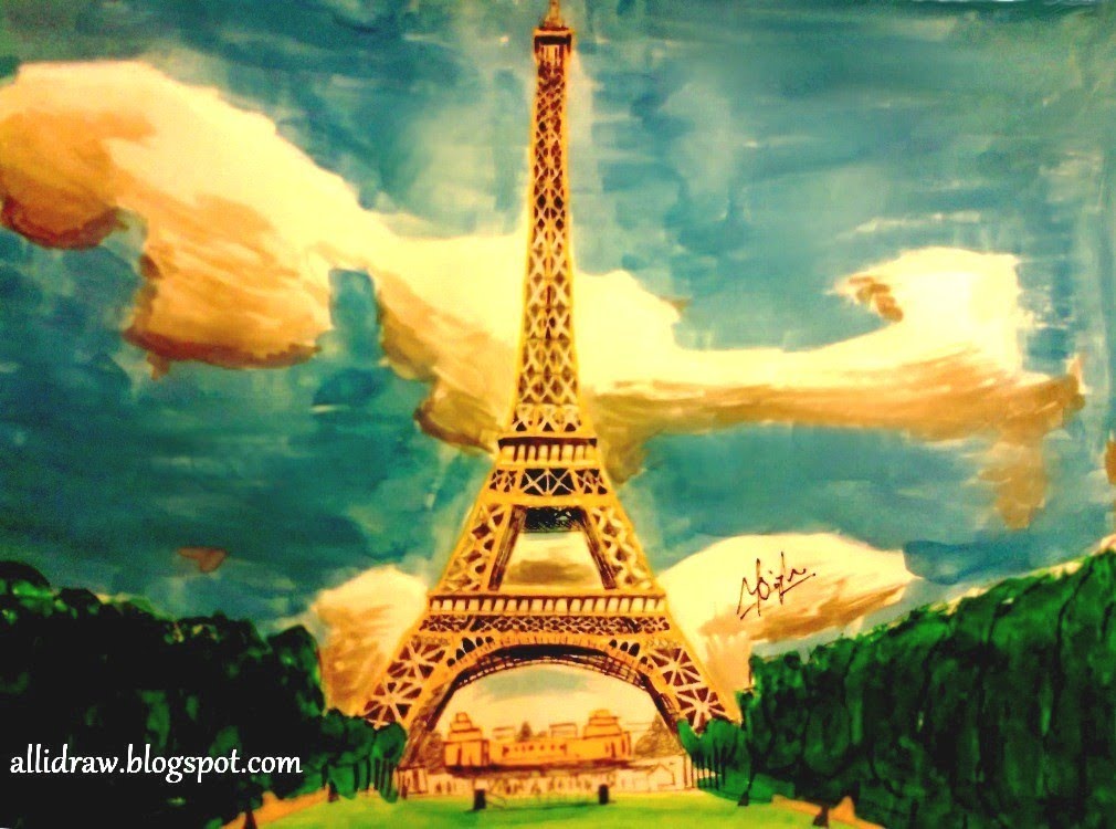 1010x750 Eiffel Tower Painting - The Eiffel Tower Painting