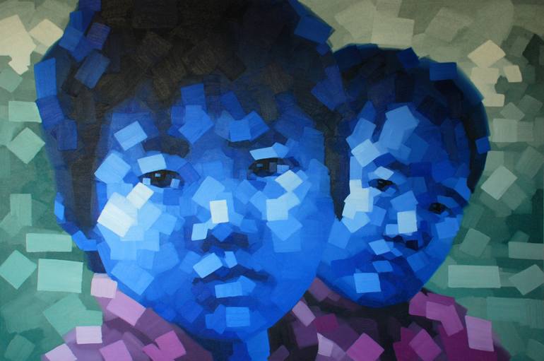 770x511 Saatchi Art Elder Sister Amp Younger Brother Painting By Yueling Li - The Elder Sister Painting