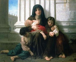 300x245 William Adolphe Bouguereau - The Elder Sister Painting