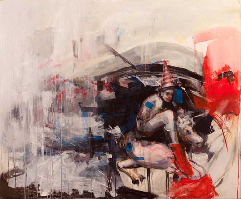 770x637 Saatchi Art Running Away From The End Of The World Painting By - The End Of The World Painting