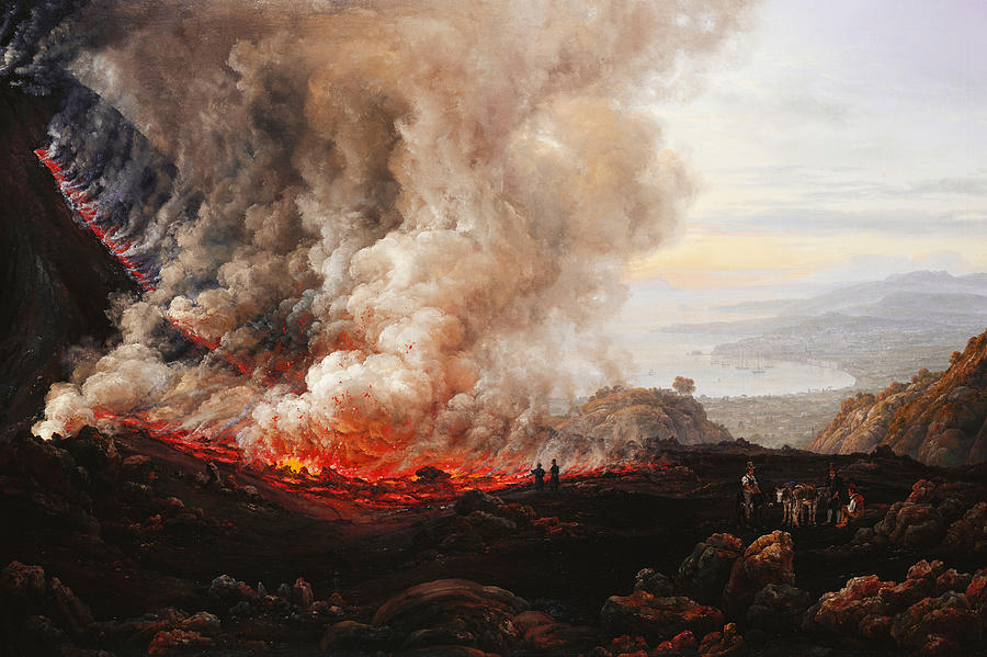 900x599 The Eruption Of Vesuvius Painting By Johan Christian Dahl - The Eruption Of Vesuvius Painting