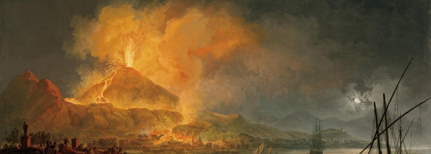 1440x517 The Eruption Of Mount Vesuvius Sutori - The Eruption Of Vesuvius Painting