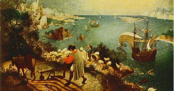 575x301 The Landscape Of The Fall Of Icarus My Notes - The Fall Of Icarus Painting