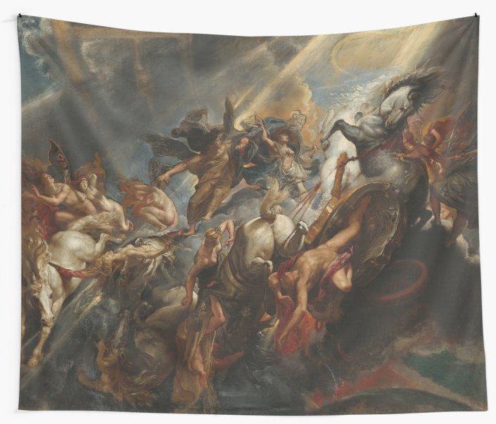705x602 The Fall Of Phaeton Oil Painting By Sir Peter Paul Rubens Wall - The Fall Of Phaeton Painting