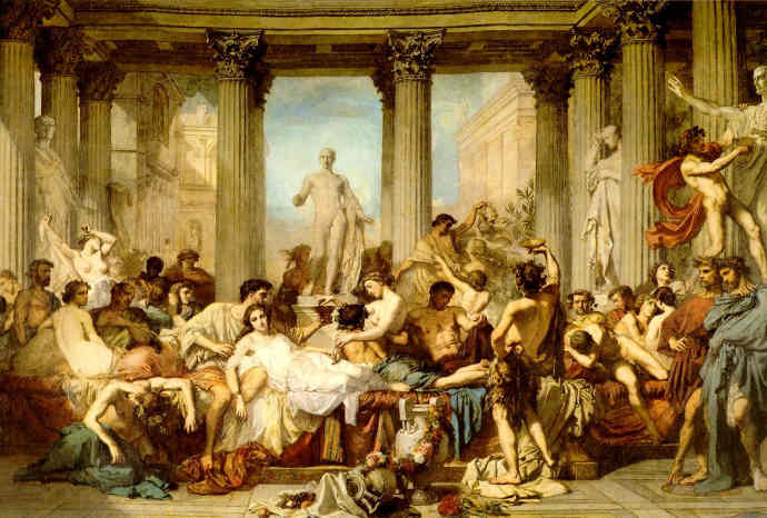 690x466 The Fall Of The Roman Empire - The Fall Of Rome Painting